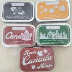 ルーツ　カナダ　ミント缶　５個セット
