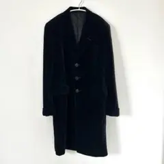 Paulsmith ポールスミス 黒 ベルベット ロングコート L