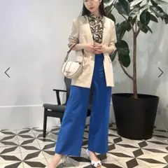 美品⚑トゥモローランドコレクション ドライツイル セミワイドクロップドパンツ