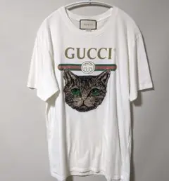 グッチ gucci ネコ刺繍Tシャツ サイズS(Lサイズ相当)