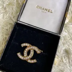 CHANEL ココマーク シャネル ストーン ブローチ ミニブローチ 箱あり