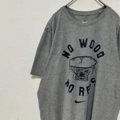 NIKE Tシャツ バスケ 文字ロゴ グレー 古着