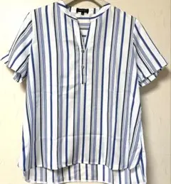 ★美品【インディヴィ】ストライプ⭐︎ブラウス