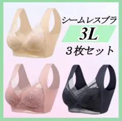 【過去最安値】3L シームレスブラ ノンワイヤー 大きい ナイトブラ まとめ売り