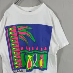USA製　カラフルプリント　シングルステッチ　Tシャツ　古着　M 24vin1