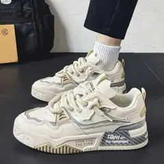 お揃い可♡プレゼントにも　メンズ　25-25.5センチ　厚底ダッドスニーカー