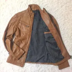 MIND BLOW レザージャケット レッド　羊革 MIND BLOW レザージャケット レッド 羊革
