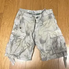 40WEFT（フォーティーウェフト）ボタニカル柄カーゴハーフパンツ/34/美品
