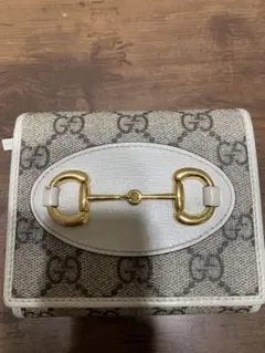 GUCCI 二つ折り財布 ホースビットGGスプリーム