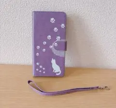 Xperia Ace IIIケース カバー手帳型ストラップ付 猫ちゃん ネコ