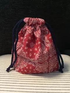 ハンドメイド♡24 コップ袋♡赤バンダナ