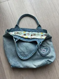 美品　Crazy Boo デニムトートバッグ　トートバッグ　ランチバッグ