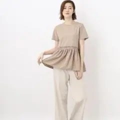 grove 布帛切り替えフェミニンTシャツ