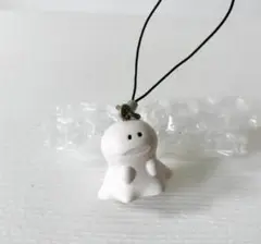 ホワイトキャラクター型ストラップ
