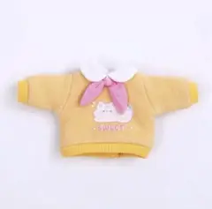 ねんどろいど服　オビツ11服　ドール服　リボントップス黄色