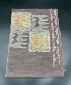 高級　正絹　洒落帯　名古屋帯　アンティーク　紗　カジュアル　お太鼓柄　253