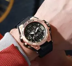 【限定セール品】【☆スポーツデジタル腕時計☆色：ゴールデン☆】