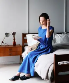 ☆美品◆アーバンリサーチロッソ◆ ウエストギャザーロングワンピースBL