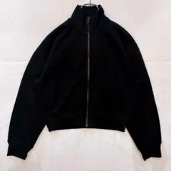 美品　ユニクロ　（S）　ジップアップ　スウェット　スタンドカラー　ショート丈