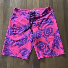 REAL ボードショーツ　水着 32インチ ピンク