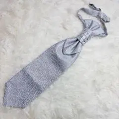 【新品】アスコットタイ ネクタイ グレー 結婚式 おしゃれ 二次会