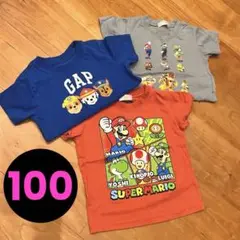 【100cm】子供服 男の子 まとめ売り 春夏 Tシャツ 3点 マリオ パウパト
