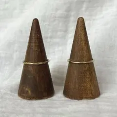 真鍮リング　シンプル2点セット　1.2mm