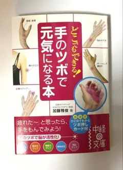 どこでもできる　手のツボで元気になる本　中経出版　ツボ押しカード付属