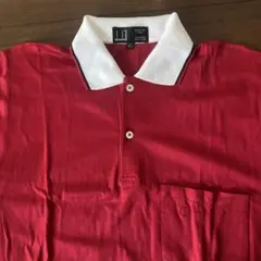 dunhill 赤 ポロシャツ 100%コットン ゴルフシャツ
