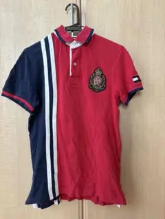 TOMMY HILFIGER ポロシャツ XS 赤/紺
