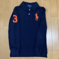 ポロ ラルフローレン 長袖 ポロシャツ 140cm ビッグポニー 蛍光 良品