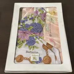 新品未使用 Burberry チェーン コイン プリント 花柄 ハンカチ