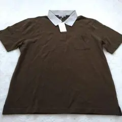 新品タグ付きPURPLE PROSE ブラウン ポロシャツ 2L