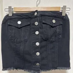 デニム ベアトップ チューブトップ ビスチェ 黒