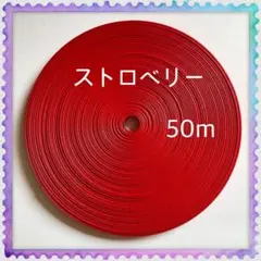 【H097】⭐️ストロベリー⭐️訳ありクラフトバンド 50m