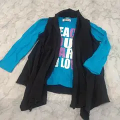 ジレ付き ロンT 120センチ 綿100％