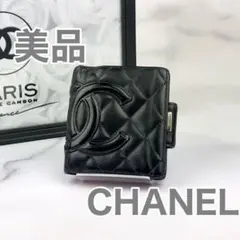 美品 CHANEL シャネル 2つ折り財布 カンボンライン がま口