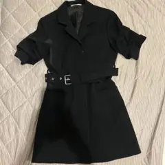 moussy 黒 半袖 ベルト付き ミニワンピース