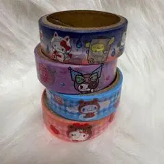 キャラクター柄マスキングテープ4個セット
