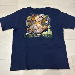 ヴィンテージ アミナ Tシャツ バックプリント ネイビー y2k 00s