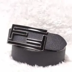 【極美品】FENDI ズッカ FF金具 ベルト レザー ブラック 110/125