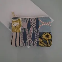 ハンドメイド、ミナペルホネン、ポーチ、12センチ、ポンピア、カルテット