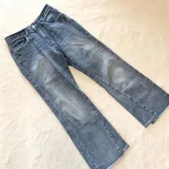 美品 セポ ジーンズ ライトフレア デニム ウオッシュブルー L
