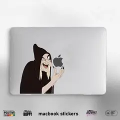 ⑧新品✨パソコン用シール 魔女 毒リンゴ✨MacBook iPad ステッカー