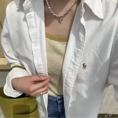 ラルフローレン 長袖 コットンシャツ 白 ホワイト