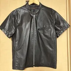 パンチングメッシュレザー半袖シャツ　LPANDF