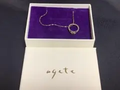 アガット agete シルバー ベビーリング ガーネット ネックレス