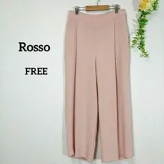 ロッソ ワイドパンツ ピンク系 フリー 春夏 オフィス 大人コーデ