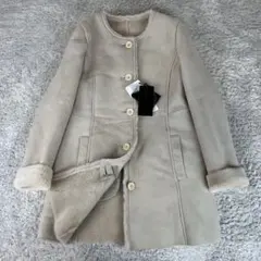 【未使用品】SAGA FURS サガ 羊革ラムレザー ムートンファー　コート M