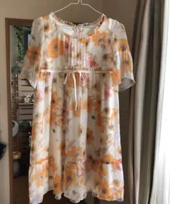 Rew de Rew ルーデルー　花柄ミニ丈ワンピース　Ｍサイズ